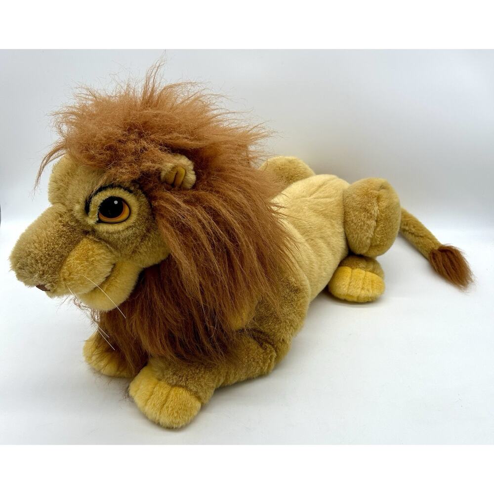 Vintage Disney Lion King Mufasa Adult Simba 24” Large Stuffed Plush Puppet